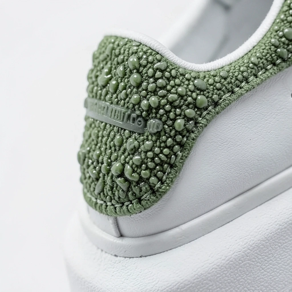 Tenis blanco con detalles verdes