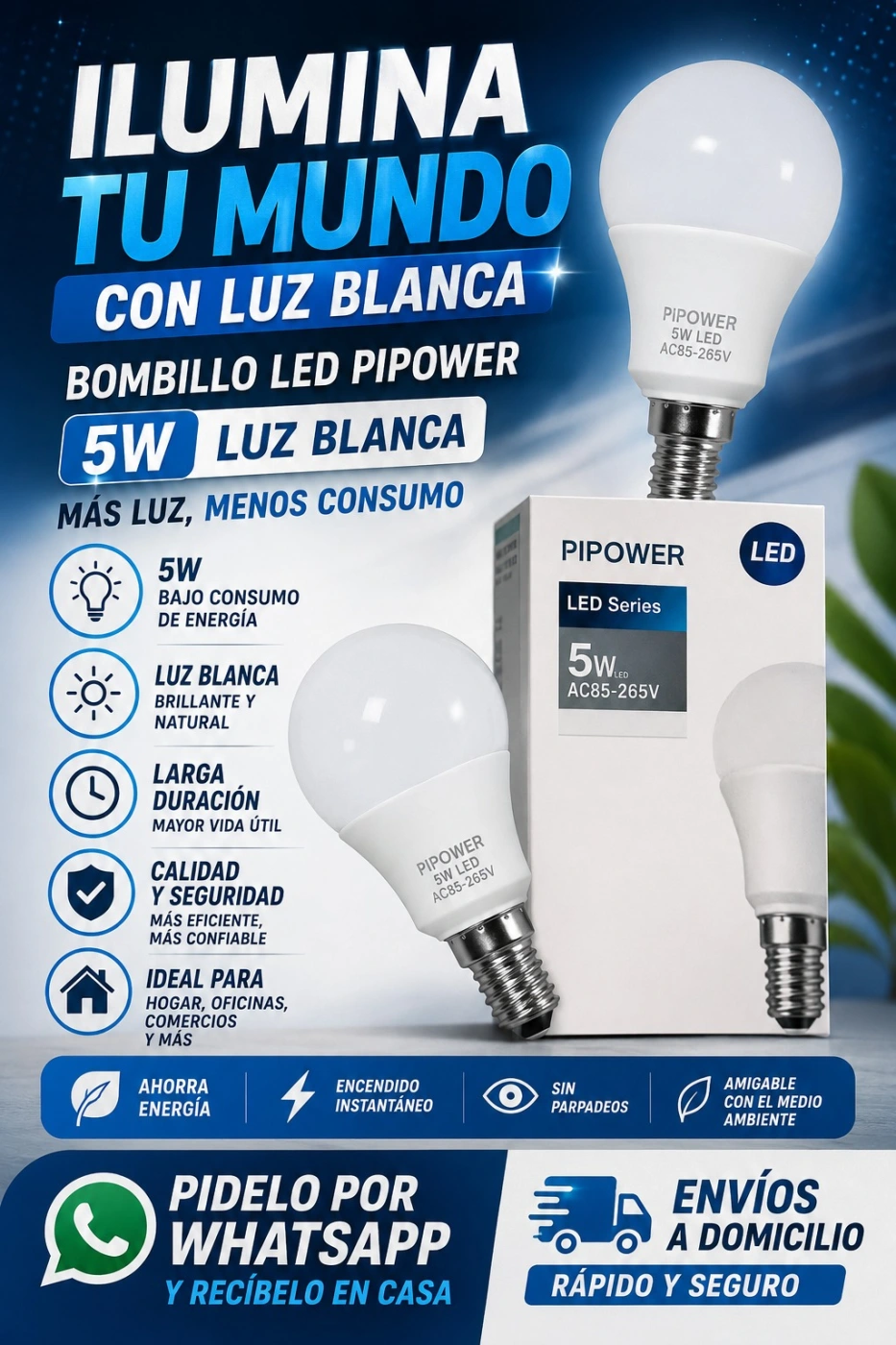 Bombillo LED PHPOWER 5W 🤍