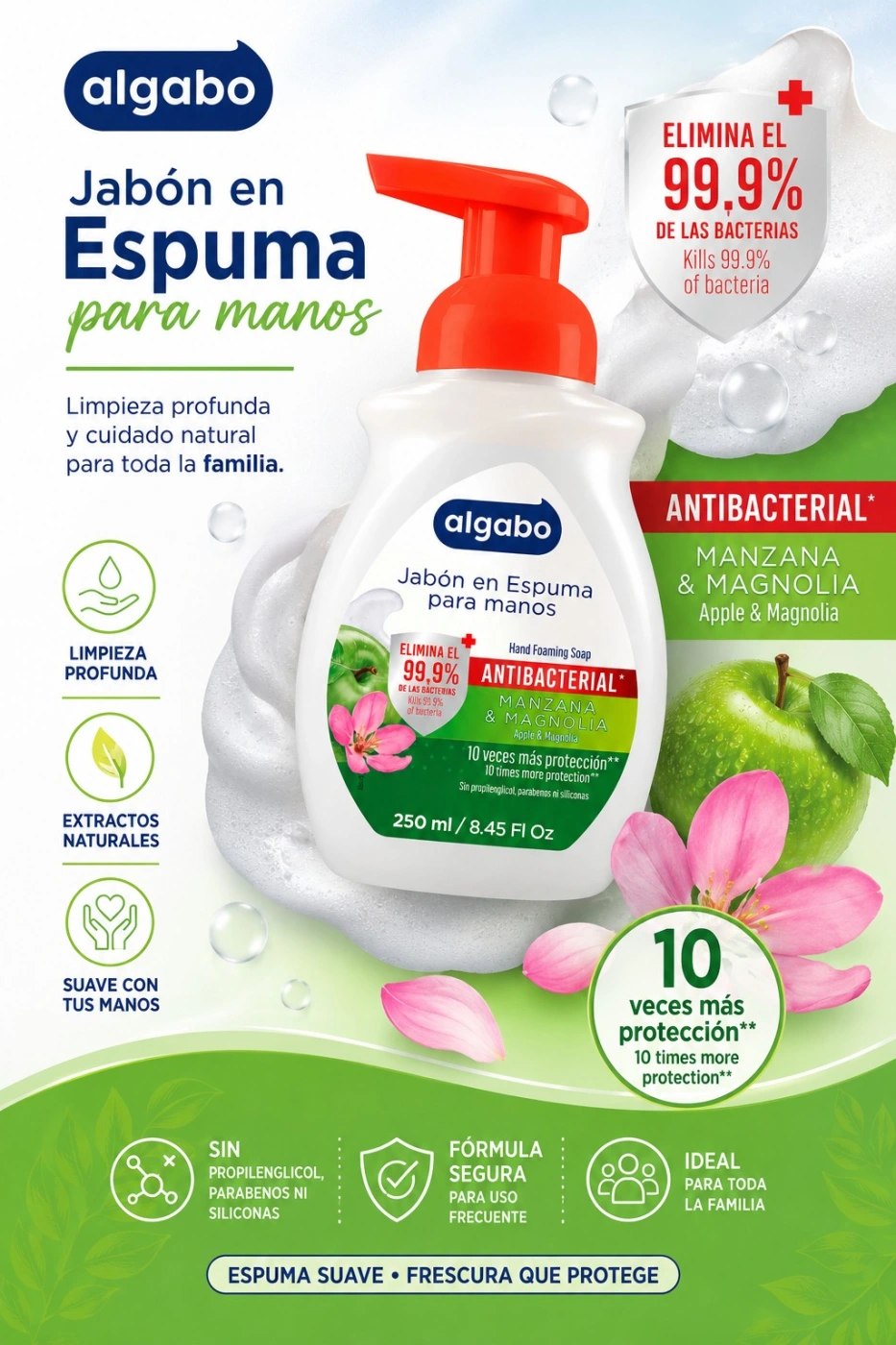 🌿 Jabón en Espuma Algabo