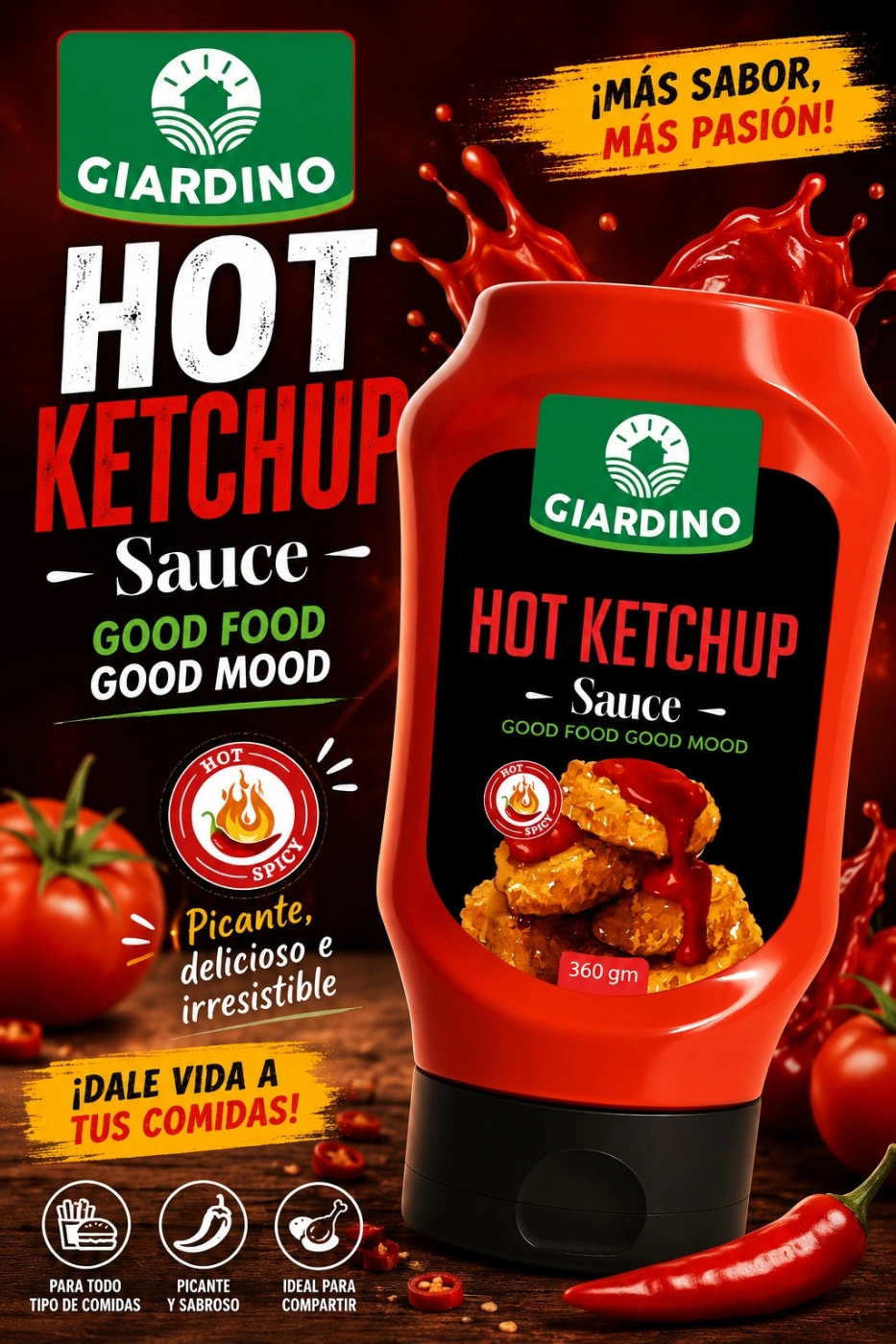 🔥 Hot Ketchup Giardino 360 g