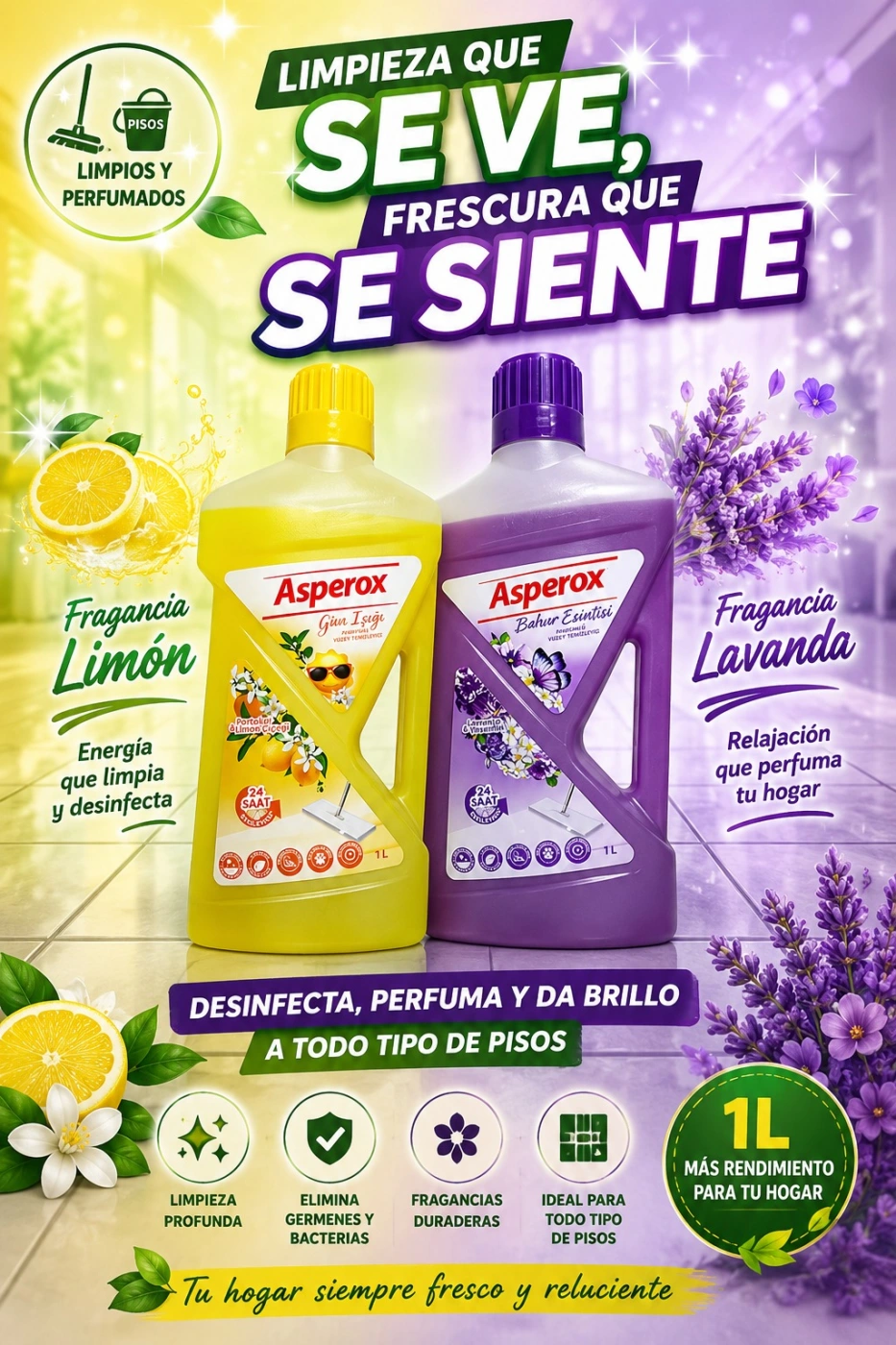 🧼✨ ¡Friega Suelo Asperox 1 Litro! ✨🧼
