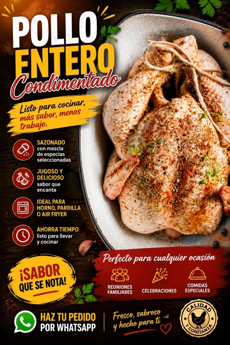 🍗✨ Pollo Entero Condimentado