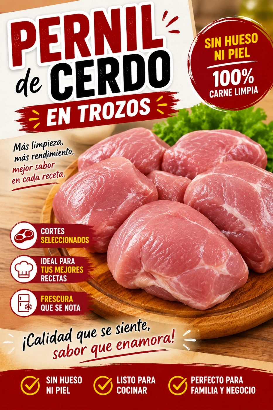 🥩🐖 ¡PERNIL DE CERDO EN TROZOS! 🐖🥩