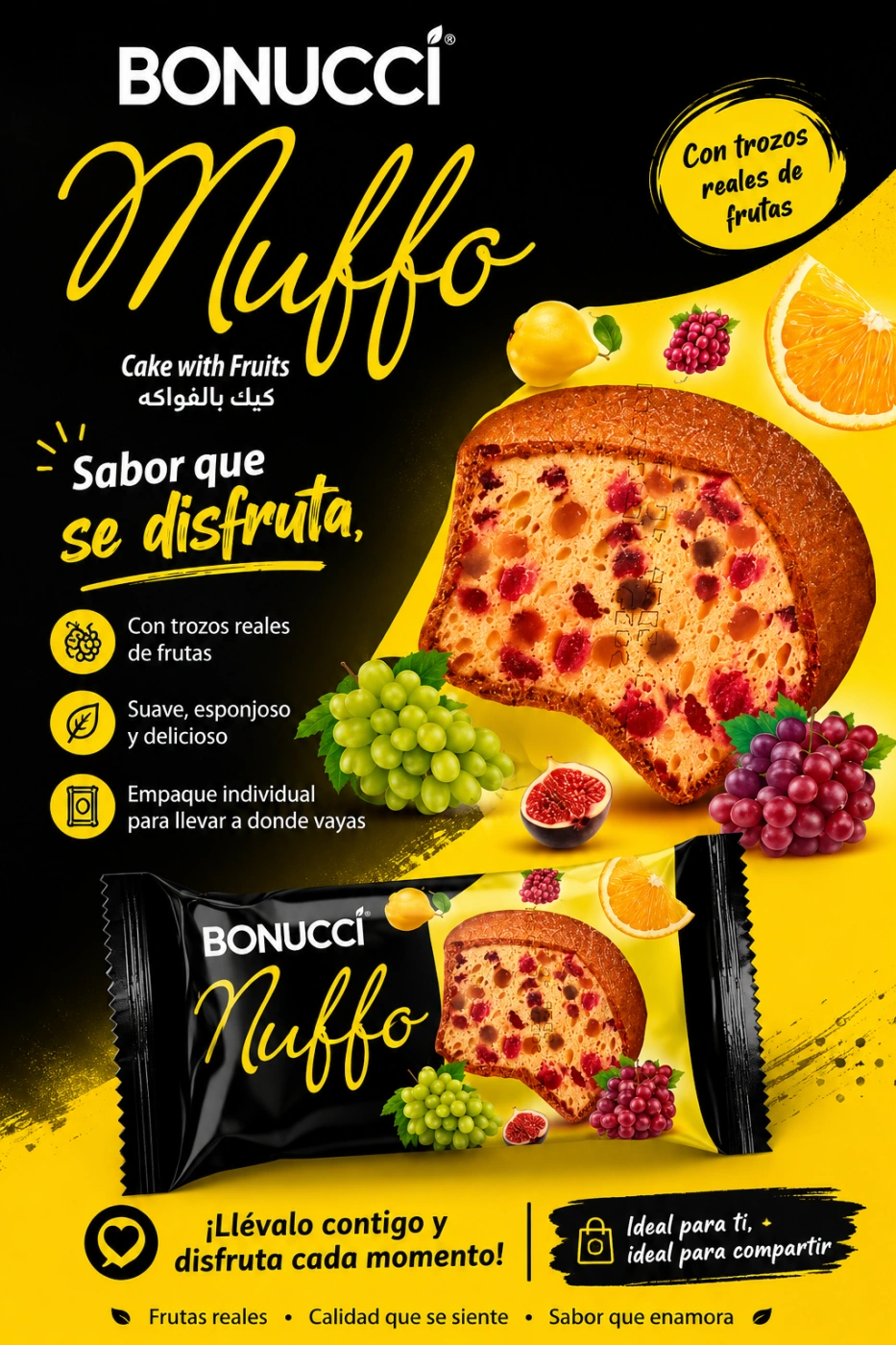 🍰✨ ¡BONUCCI MUFFO – CAKE CON FRUTAS! ✨🍇