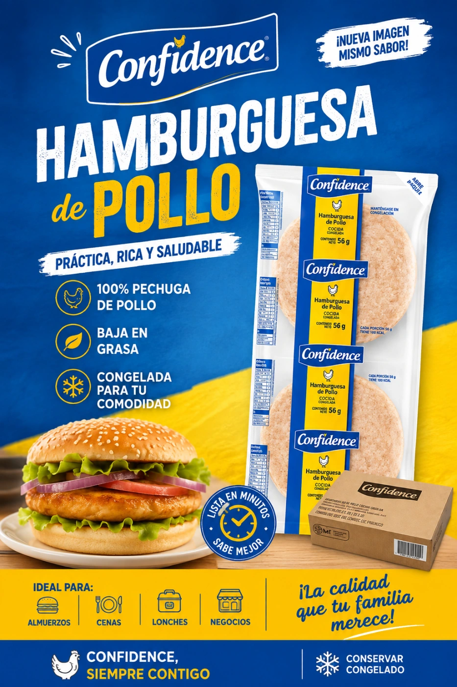 🍔 ¡HAMBURGUESA DE POLLO CONFIDENCE! 🍔