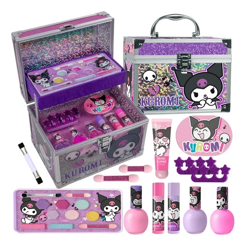 Maletín de Maquillaje Infantil Kuromi con Cosméticos No Tóxicos