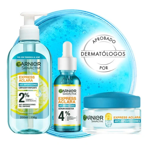 Kit Anti Imperfecciones Garnier: Gel + Sérum + Hidratante