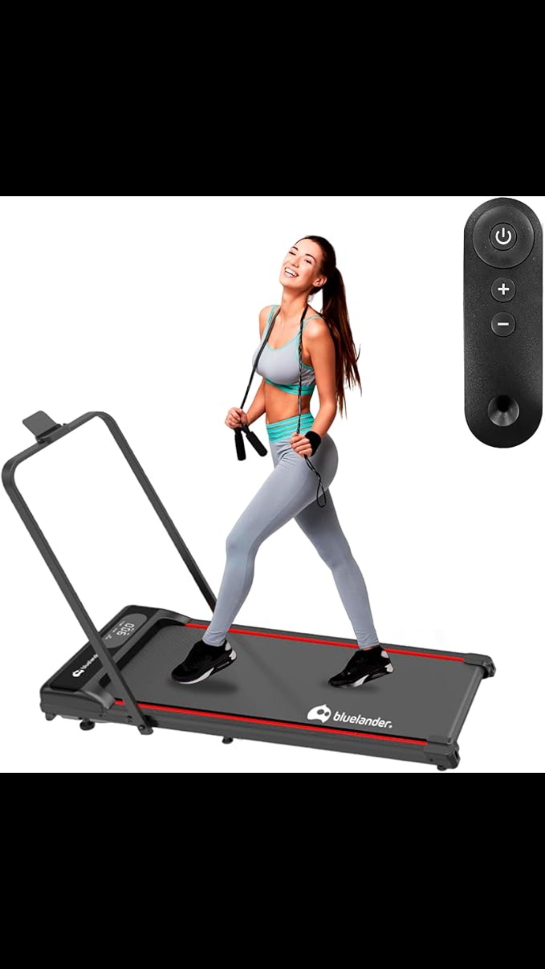Caminadora Eléctrica Bluelander Plegable con Asa y Control Digital