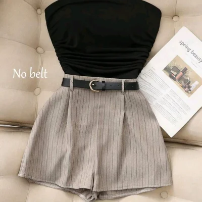 Juego de short de mujer con cinturón