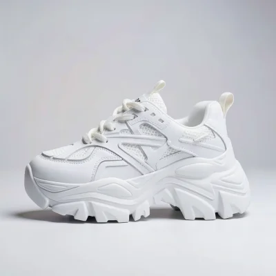 Zapatillas de mujer blancas con suela robusta