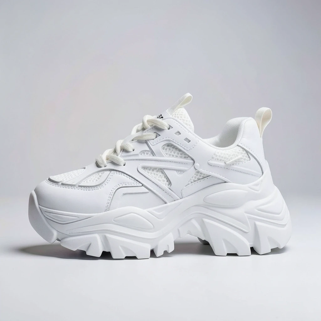 Zapatillas de mujer blancas con suela robusta