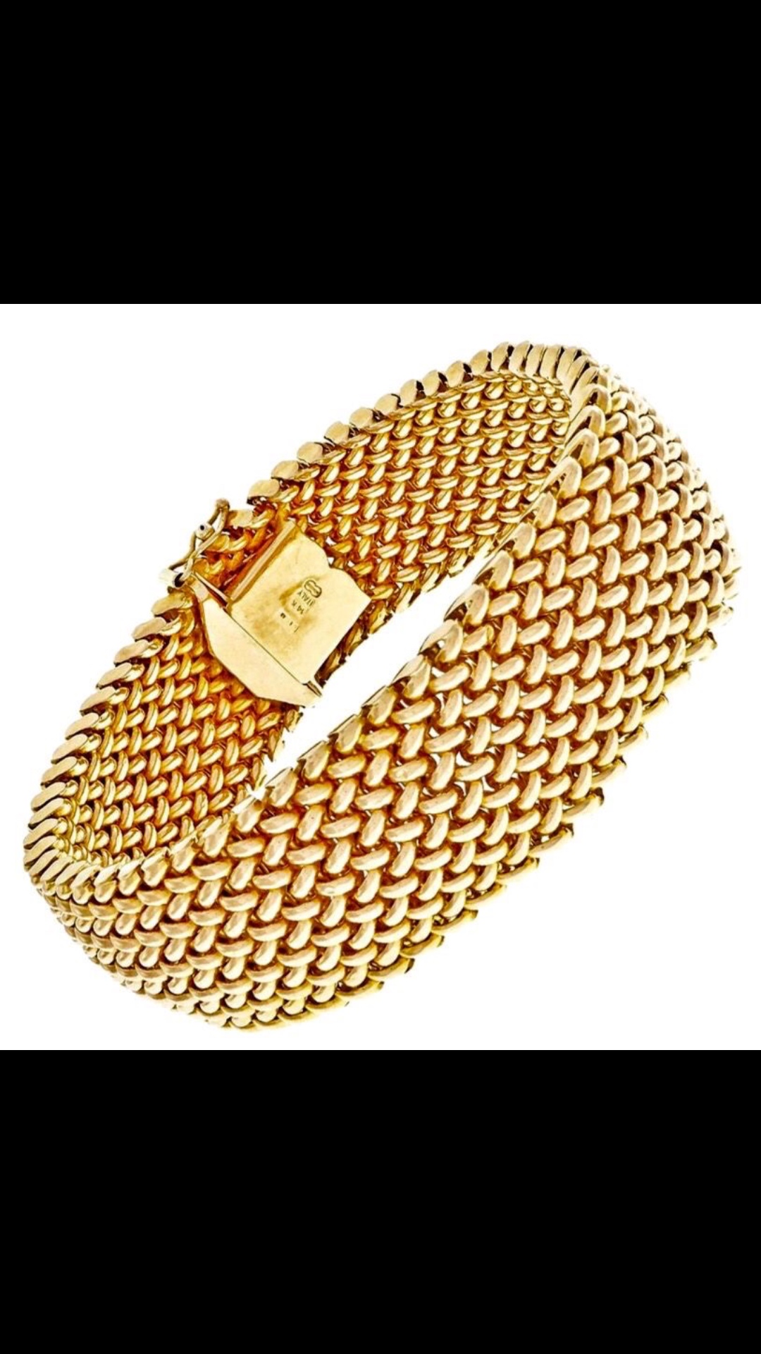 Pulsera Tejida de Oro 14 k