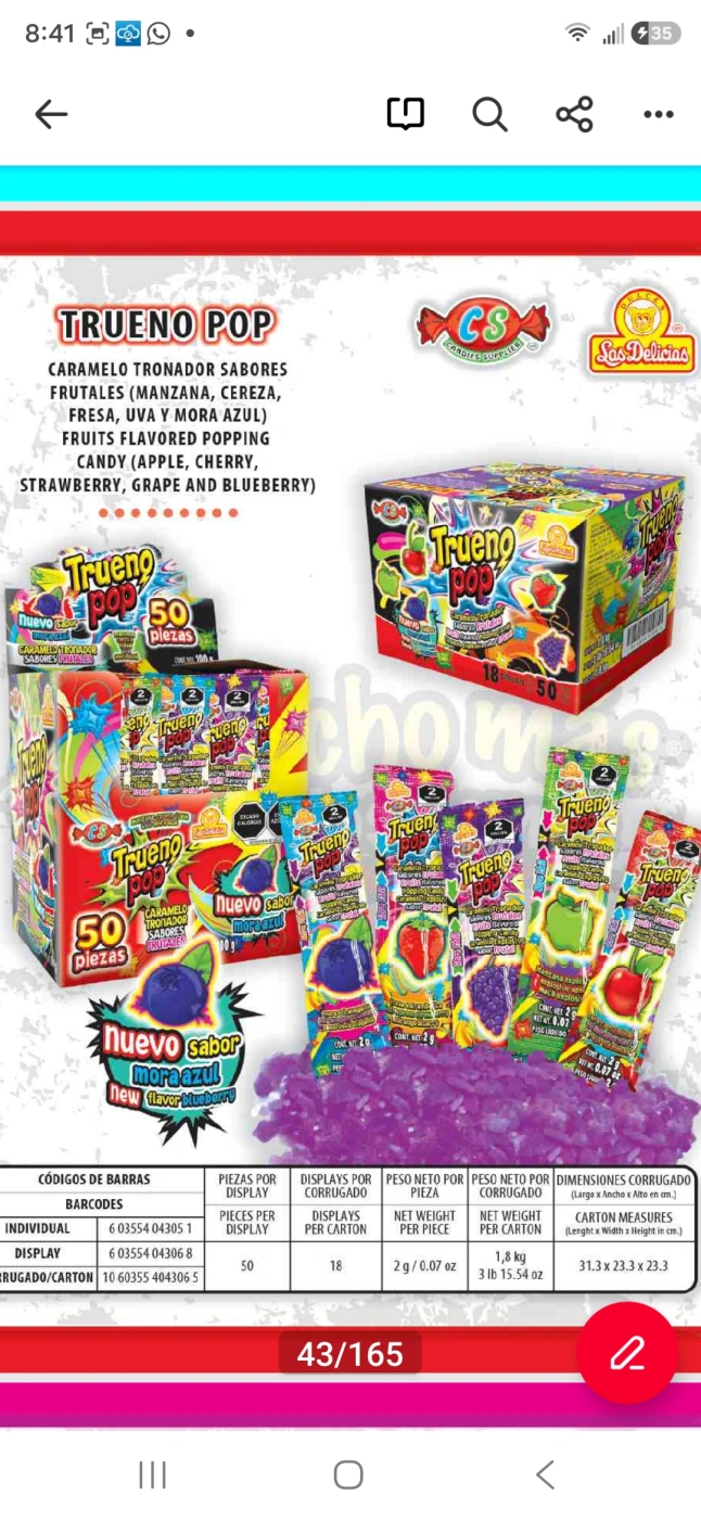 TRUENO POP CAJITA