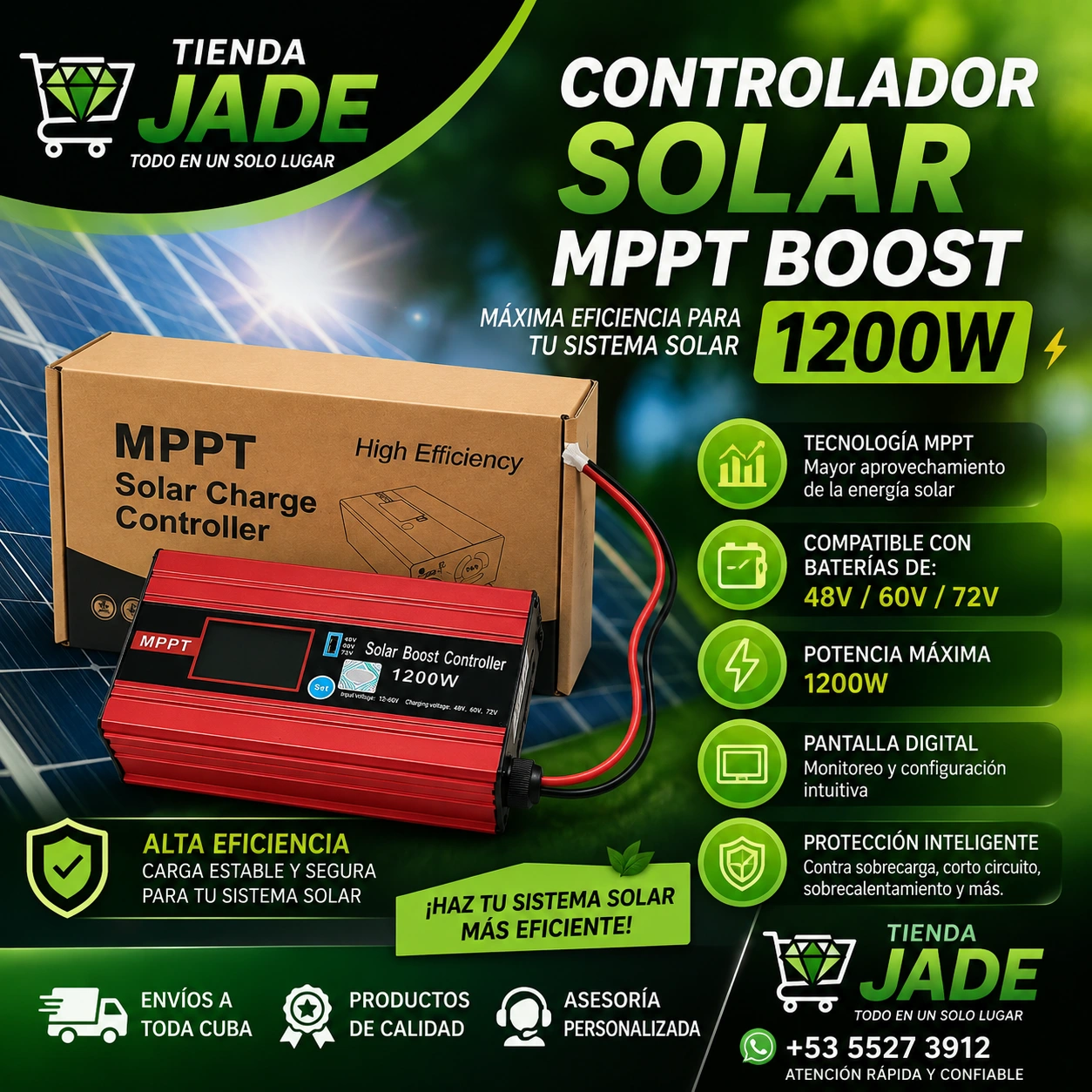 Controlador Solar MPPT 1200W
