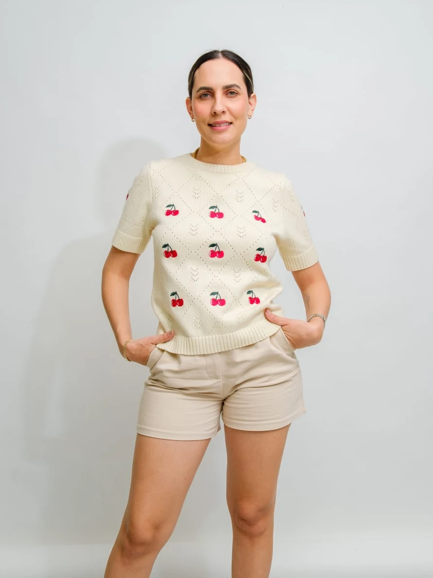 PLAYERA AMARILLA  DE BORDADOS DE CERESA