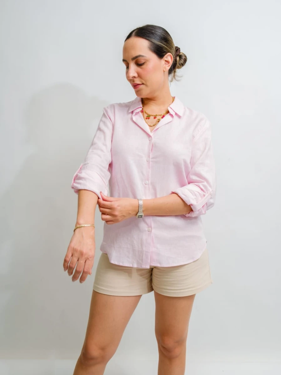 CAMISA ROSA SENCILLA
