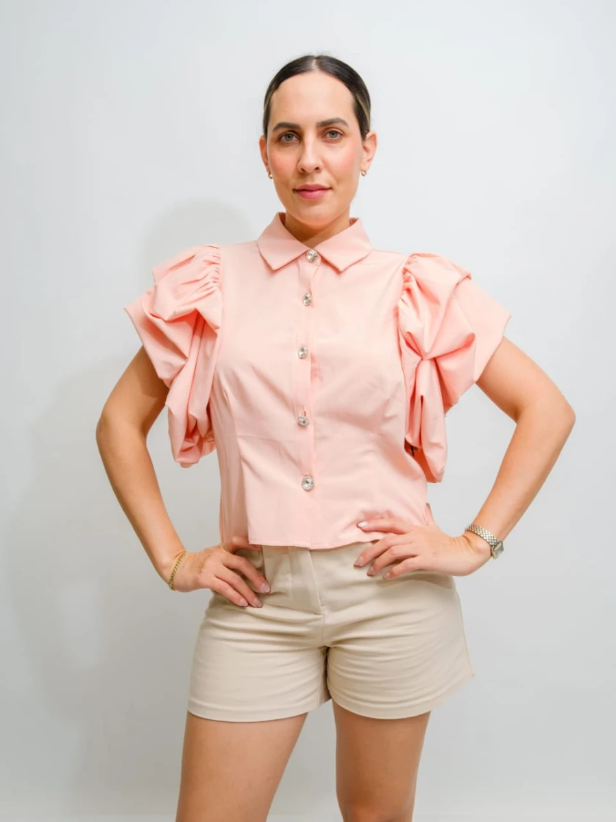BLUSA ROSA CORTA PASTEL