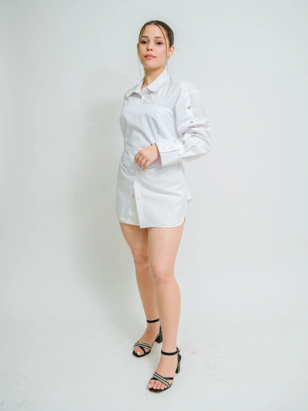 CAMISA OBERSAIS BLANCA CON TOP