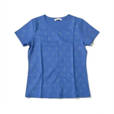 BLUSA BASICA AZUL DE ESTRELLAS