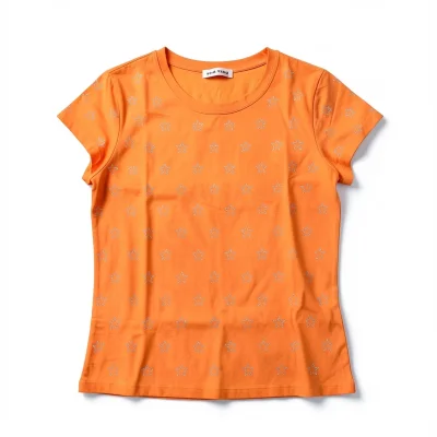 BLUSA BASICA NARANJA DE ESTRELLAS