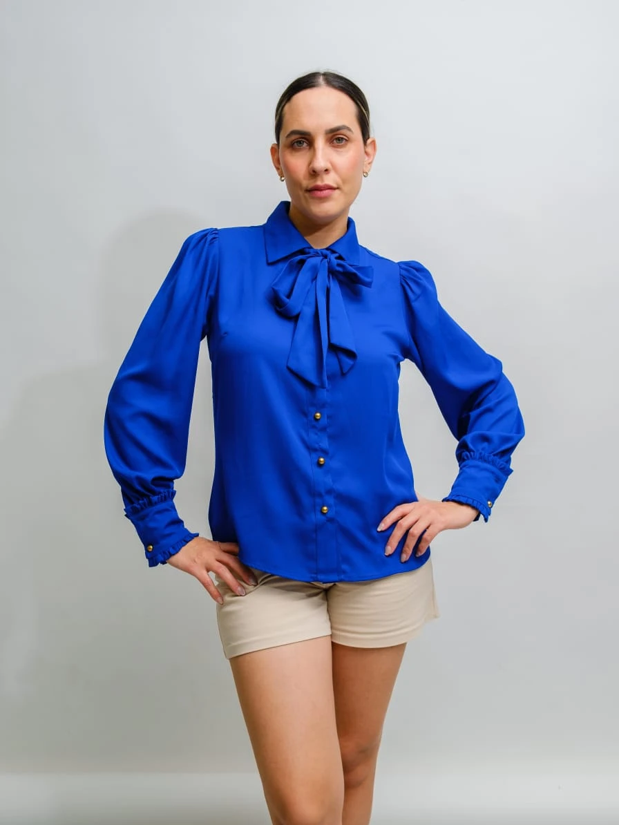 CAMISA AZUL REY CON CORBATIN