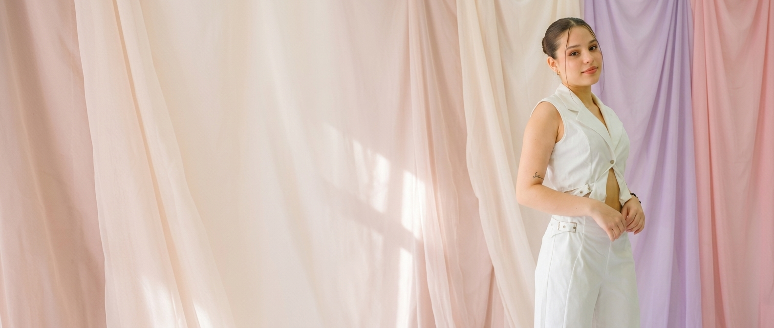 Set Blanco de Blusa con Pantalon