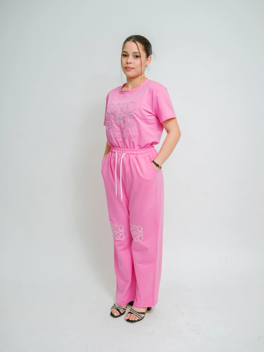 SET DE BLUSA Y PANTALON ROSA