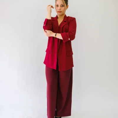 BLAZER ROJO DE MANGAS 3/4