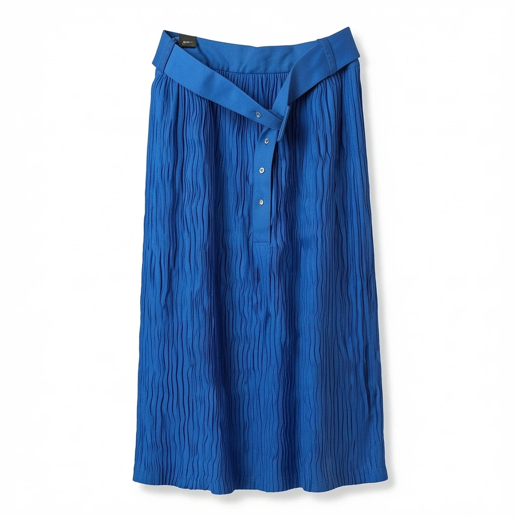 FALDA AZUL REY CON CINTURON