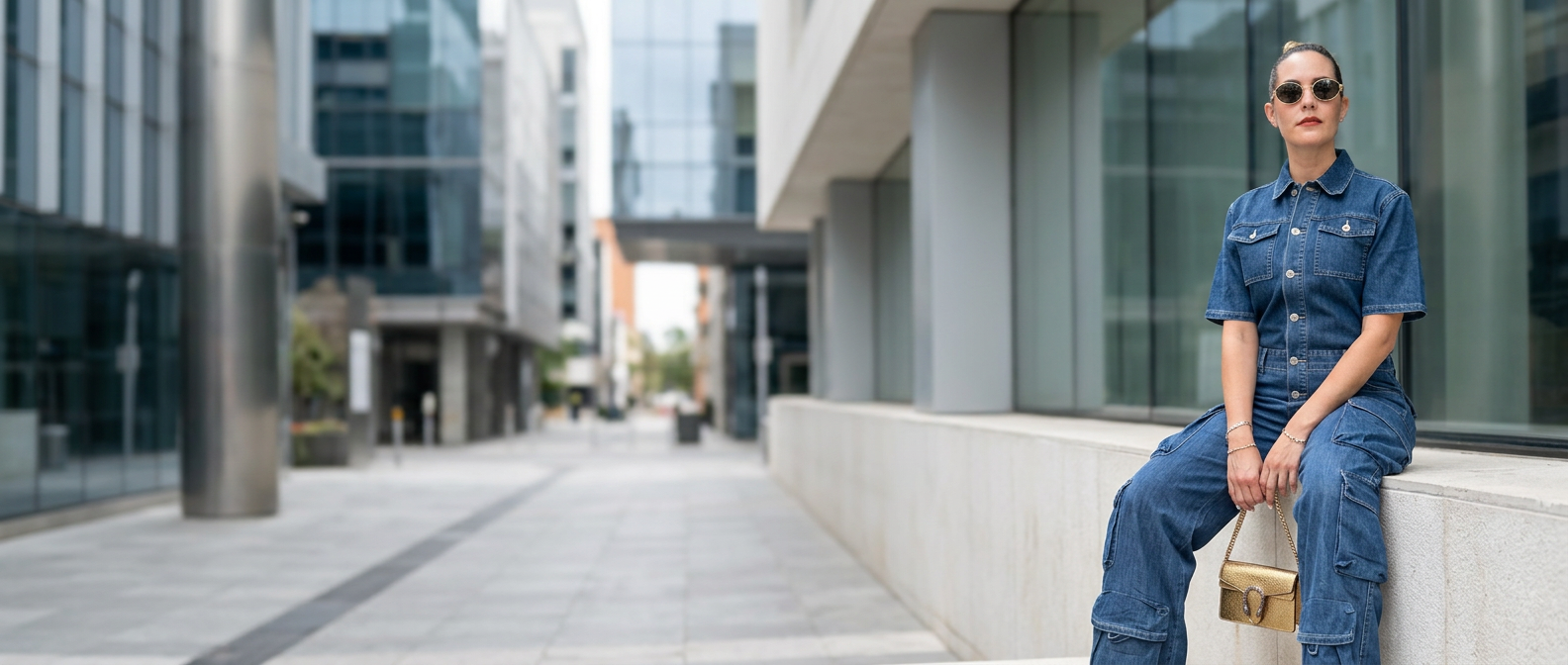 Palazzo de Mezclilla Tipo Cargo