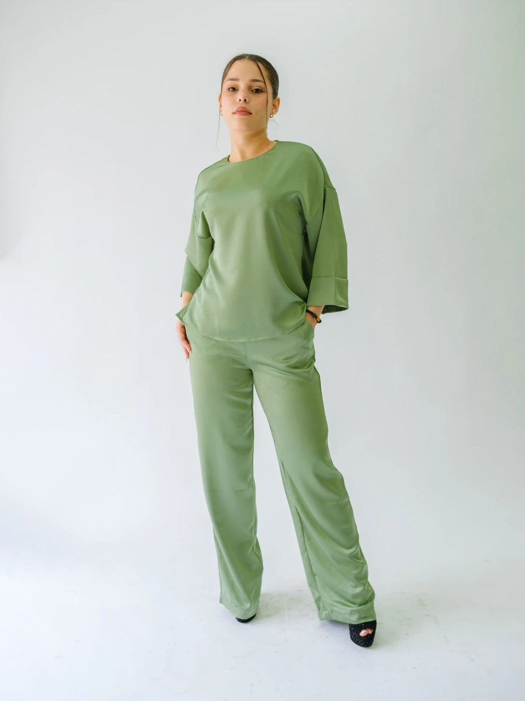 SET VERDE PISTACHO PANTALON Y PLAYERA