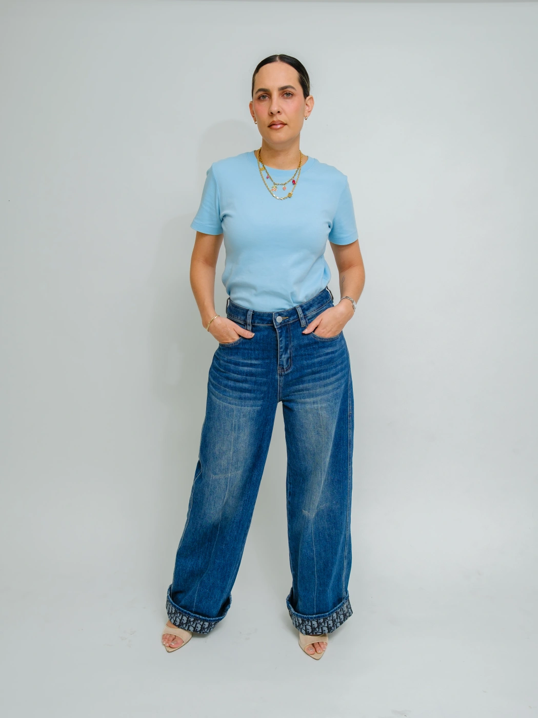 PANTALON CORTE RECTO CON ESTAMPADO DIOR