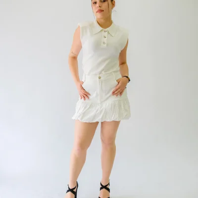 falda blanca mezclilla