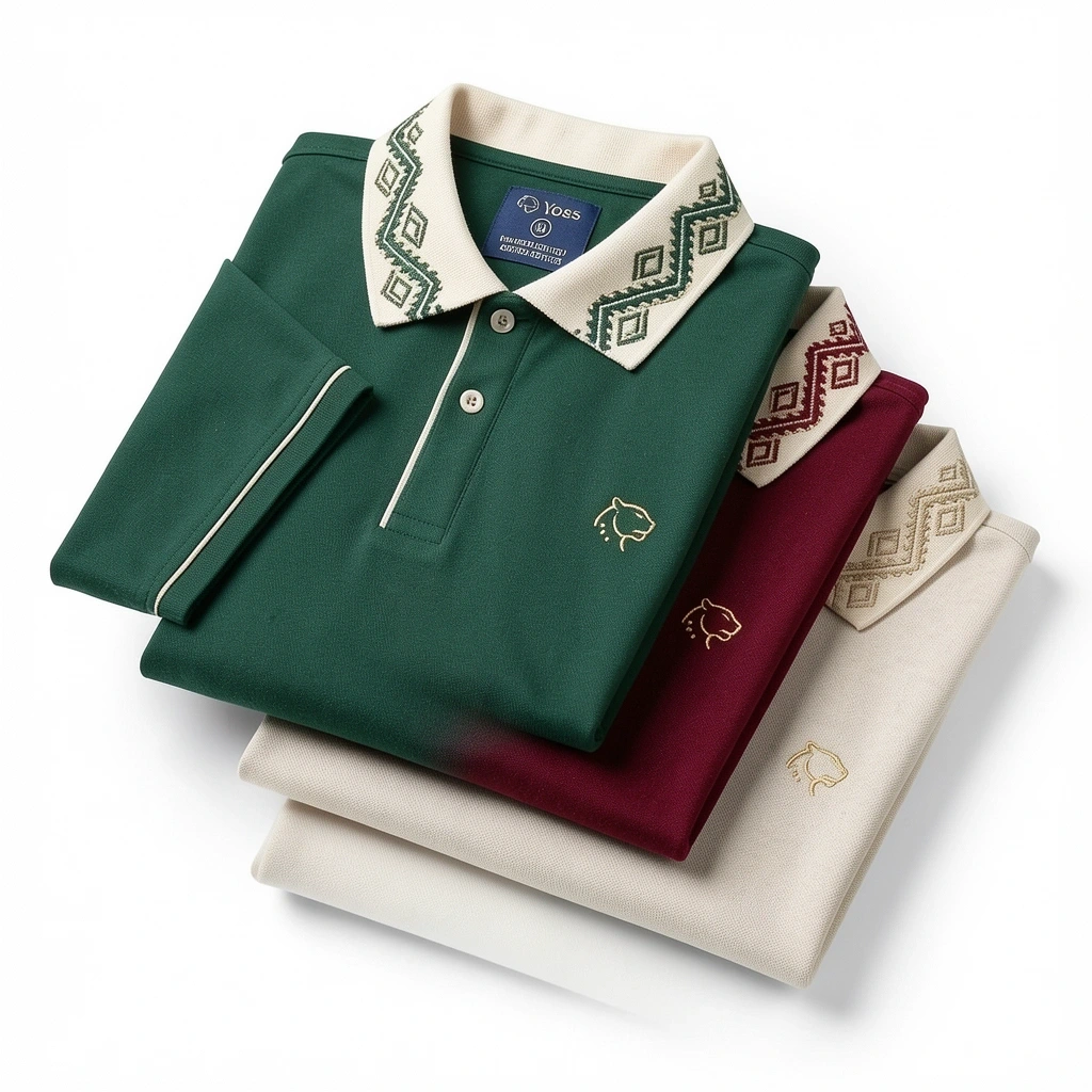 Set Camisas de Algodón con Detalle Étnico